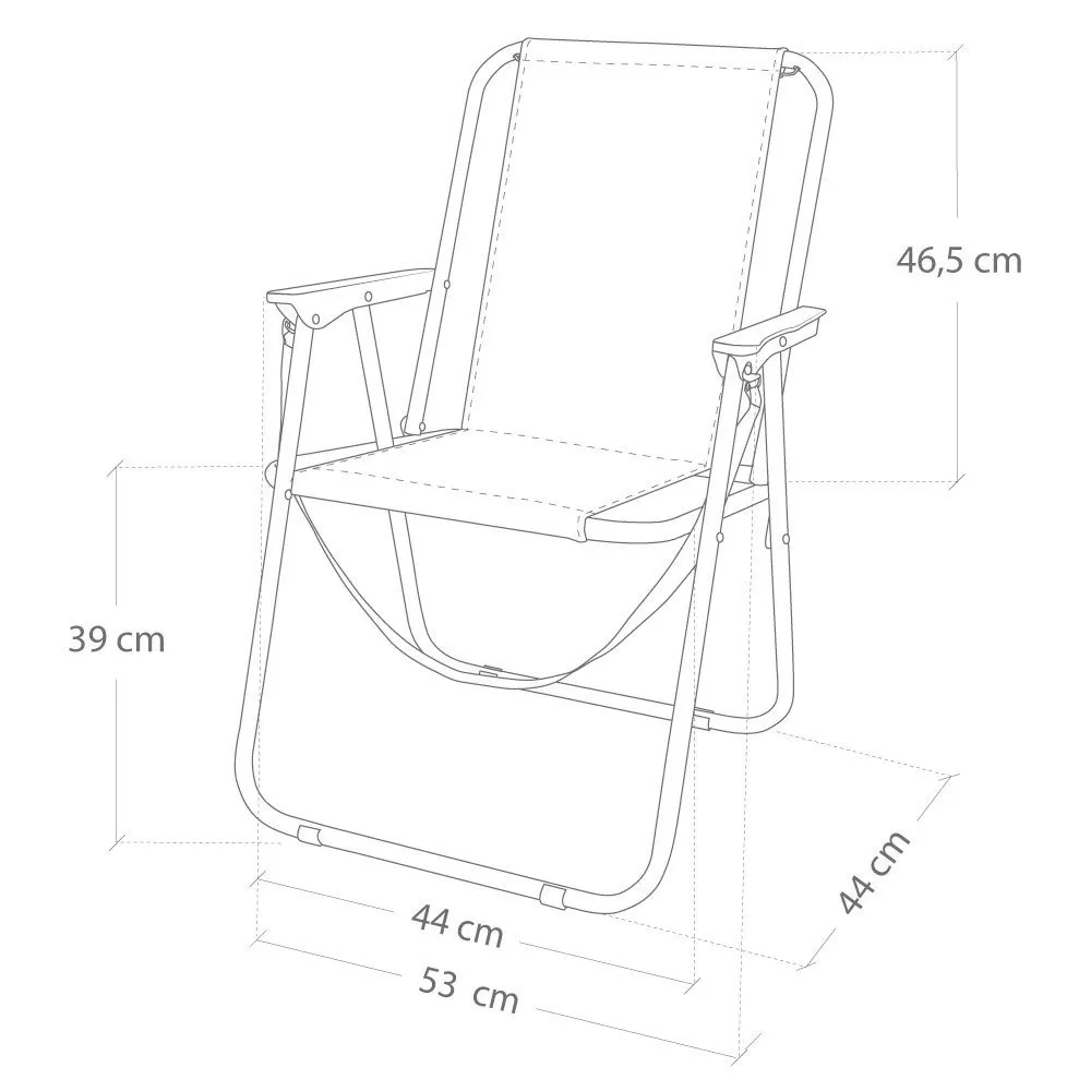 Aktive Fällbar Stol I Aluminium 53x44x76 Cm unisex, Tom mediterranean, One Size
