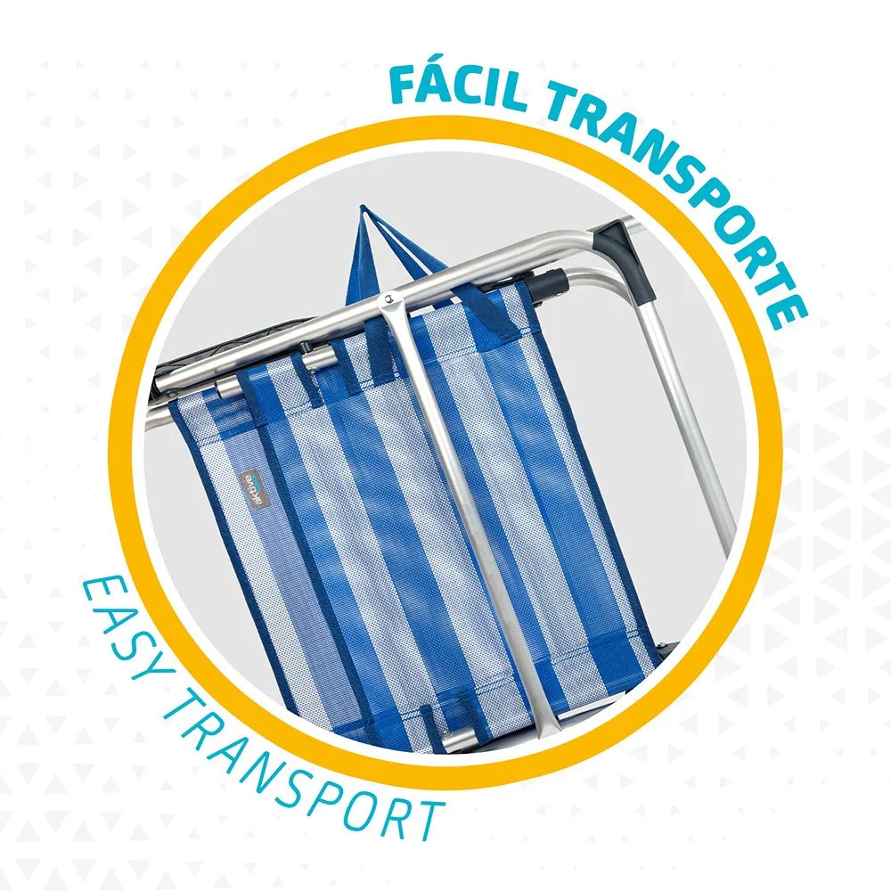Aktive Fällbar Stol I Aluminium 56x50x88 Cm unisex, White / blue, One Size Aktive Fällbar Stol I Aluminium 56x50x88 Cm unisex, White / blue, One Size