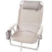 Aktive Fällbar Strandstol I Aluminium Med Flera Lägen unisex