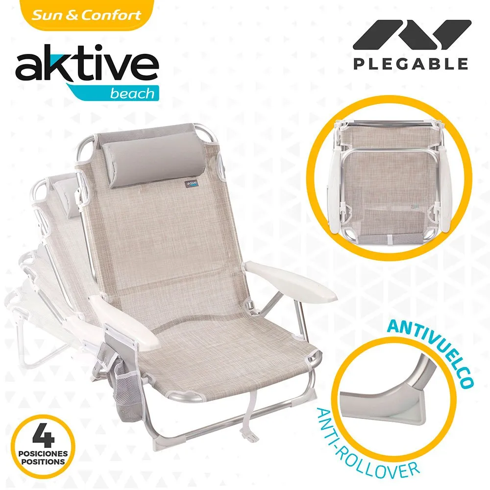 Aktive Fällbar Strandstol I Aluminium Med Flera Lägen unisex Aktive Fällbar Strandstol I Aluminium Med Flera Lägen unisex