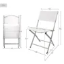 Aktive Fällbar Trädgårdsstol unisex, White, 46 x 55 x 81cm