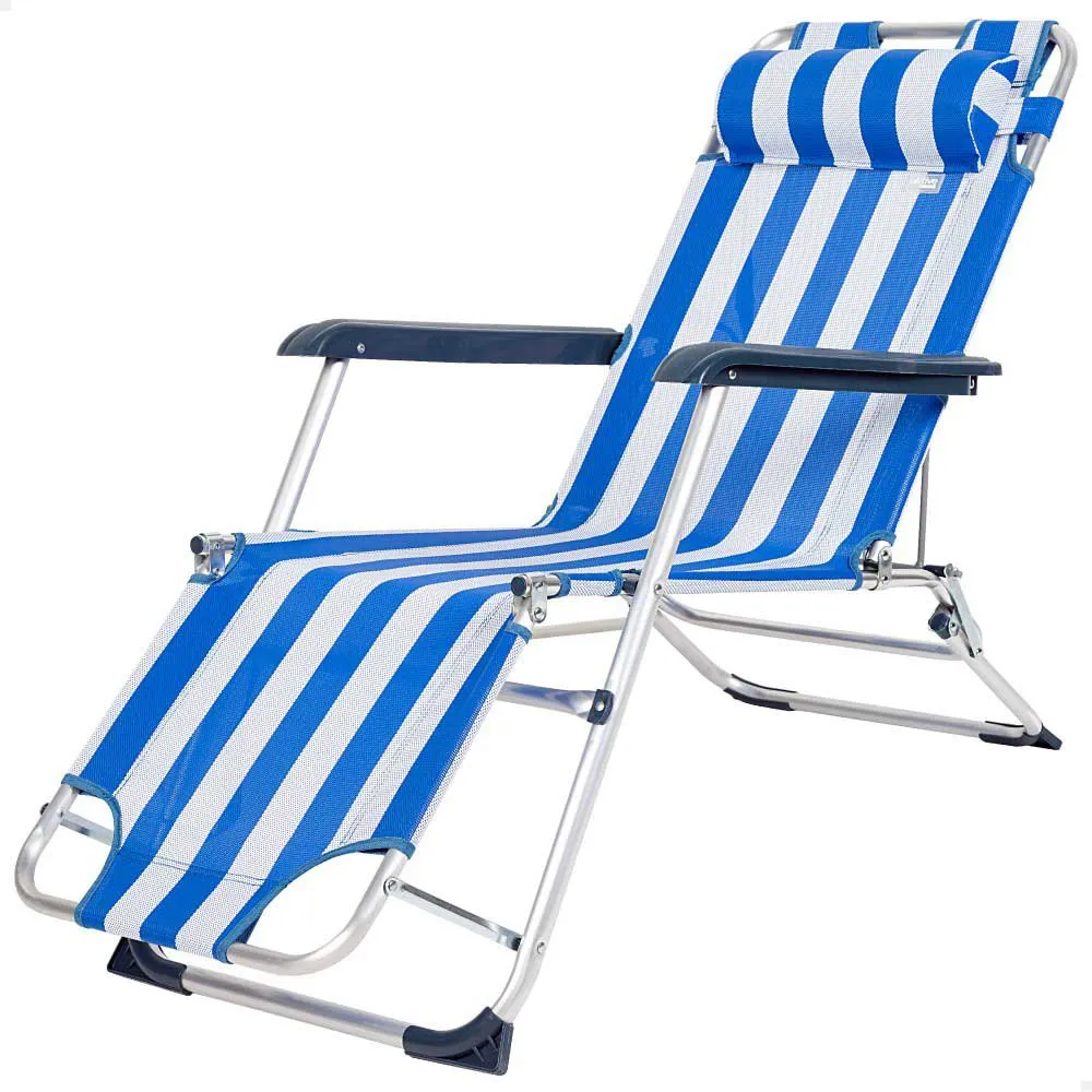 Aktive Fällbar Vilstol Med Dyna Refurbished, Blue / white, 153 x 60 x 83cm