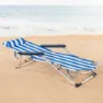 Aktive Fällbar Vilstol Med Dyna Refurbished, Blue / white, 153 x 60 x 83cm
