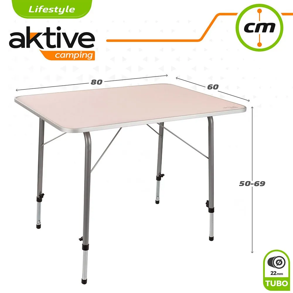 Aktive Fällbart Bord Höjdjusterbart 80x60x 50-69 Cm unisex, White, One Size Aktive Fällbart Bord Höjdjusterbart 80x60x 50-69 Cm unisex, White, One Size