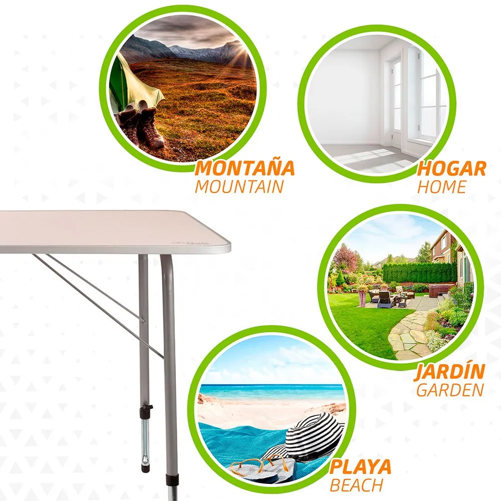 Aktive Fällbart Bord Höjdjusterbart 80x60x 50-69 Cm unisex, White, One Size Aktive Fällbart Bord Höjdjusterbart 80x60x 50-69 Cm unisex, White, One Size
