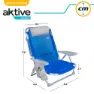 Aktive Fällstol 4 Positioner Med Dyna Och Mugghållare Refurbished unisex, Blue / grey, One Size