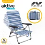 Aktive Fällstol 5 Lägen Låg 61x50x85 Cm unisex, Blue / white, One Size