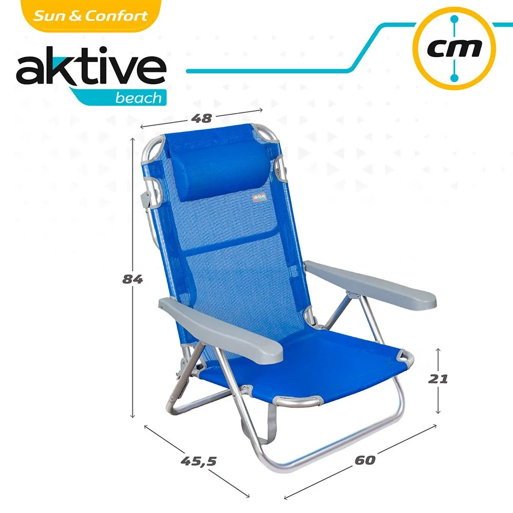 Aktive Fällstol 5 Lägen Med Dyna 60x47x83 Cm unisex, Royal, One Size