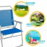 Aktive Fast Fällstol 57x51x89 Cm unisex, Blue, One Size