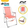 Aktive Fast Hopfällbar Strandstol I Aluminium unisex, Coral, One Size