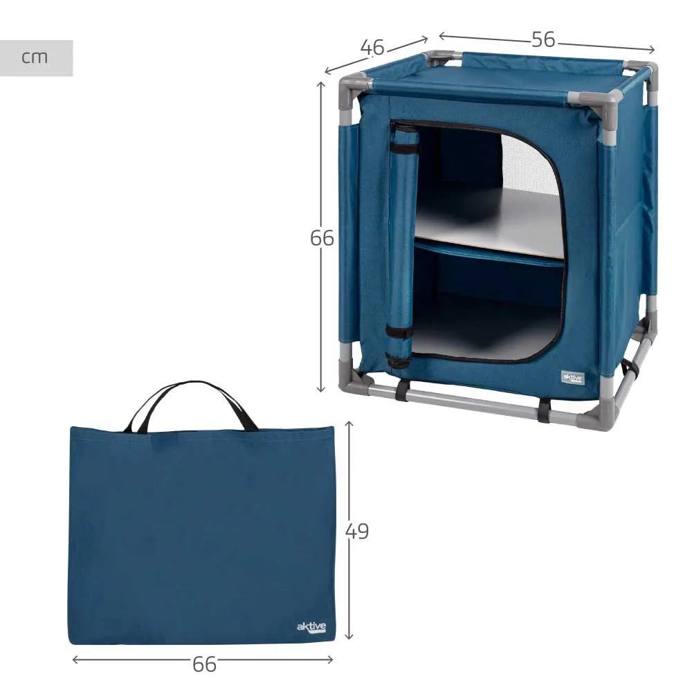 Aktive Foldable Däck, Blue, 56 x 46 x 66cm