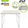 Aktive Folding Camping 80x60x70 Cm Bord, White, One Size