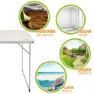 Aktive Folding Camping 80x60x70 Cm Bord, White, One Size
