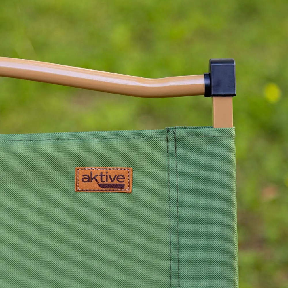 Aktive Glamping 52x45x62 Cm Low Stol, Green / brown, One Size