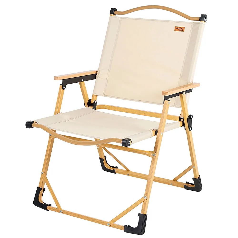 Aktive Glamping Hög Hopfällbar Stol unisex, Beige, 61 x 54 x x 40-77cm Aktive Glamping Hög Hopfällbar Stol unisex, Beige, 61 x 54 x x 40-77cm