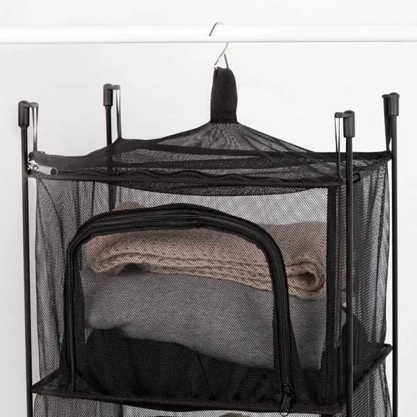 Aktive Hängande Garderobsarrangör 63073, Black, 87 x 38 x 36cm