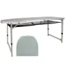 Aktive Height Adjus Folding Camping Table With Mesh Bord, Grey, One Size