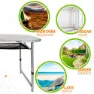 Aktive Height Adjus Folding Camping Table With Mesh Bord, Grey, One Size
