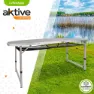 Aktive Height Adjus Folding Camping Table With Mesh Bord, Grey, One Size