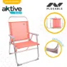 Aktive Hög Fällbar Strandstol I Aluminium unisex, Coral, One Size