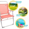 Aktive Hög Fällbar Strandstol I Aluminium unisex, Coral, One Size