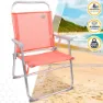 Aktive Hög Fällbar Strandstol I Aluminium unisex, Coral, One Size