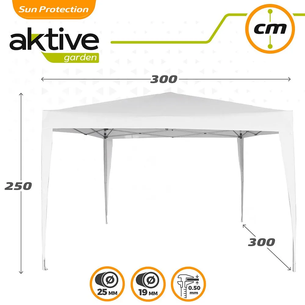 Aktive Hopfällbar Paviljong Med Uv50-skydd 300x300x240 Cm unisex, White, One Size Aktive Hopfällbar Paviljong Med Uv50-skydd 300x300x240 Cm unisex, White, One Size