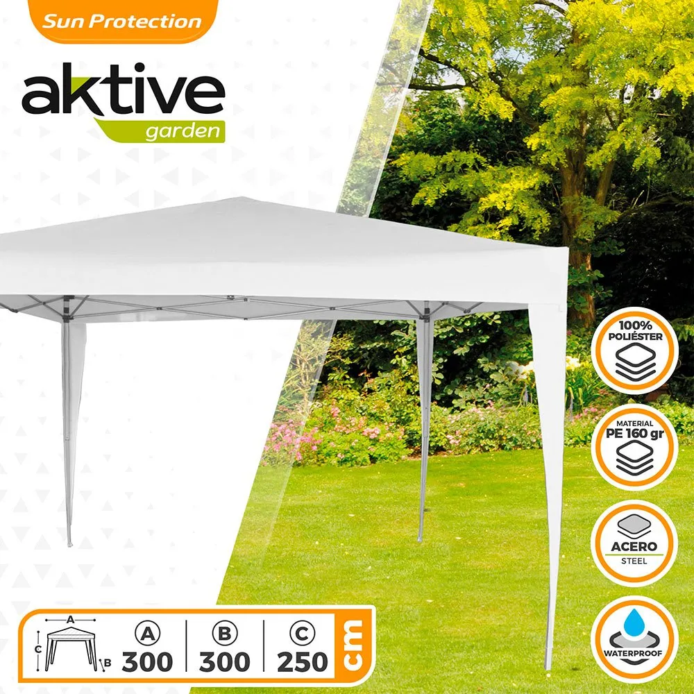 Aktive Hopfällbar Paviljong Med Uv50-skydd 300x300x240 Cm unisex, White, One Size Aktive Hopfällbar Paviljong Med Uv50-skydd 300x300x240 Cm unisex, White, One Size