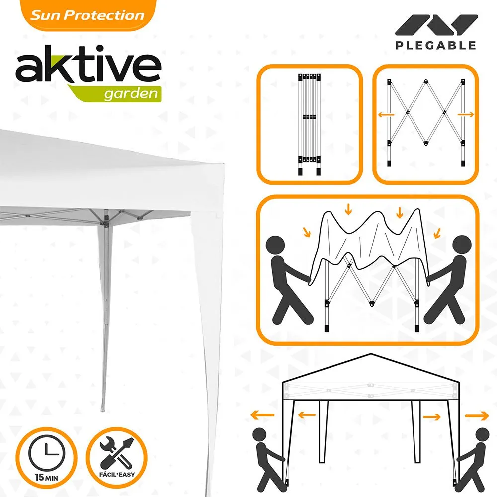 Aktive Hopfällbar Paviljong Med Uv50-skydd 300x300x240 Cm unisex, White, One Size Aktive Hopfällbar Paviljong Med Uv50-skydd 300x300x240 Cm unisex, White, One Size