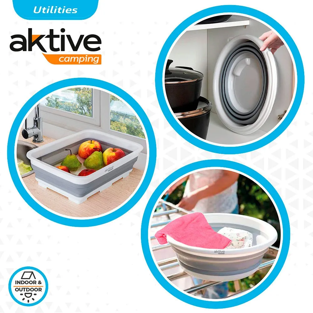 Aktive Hopfällbart Campingkit, Grey, One Size