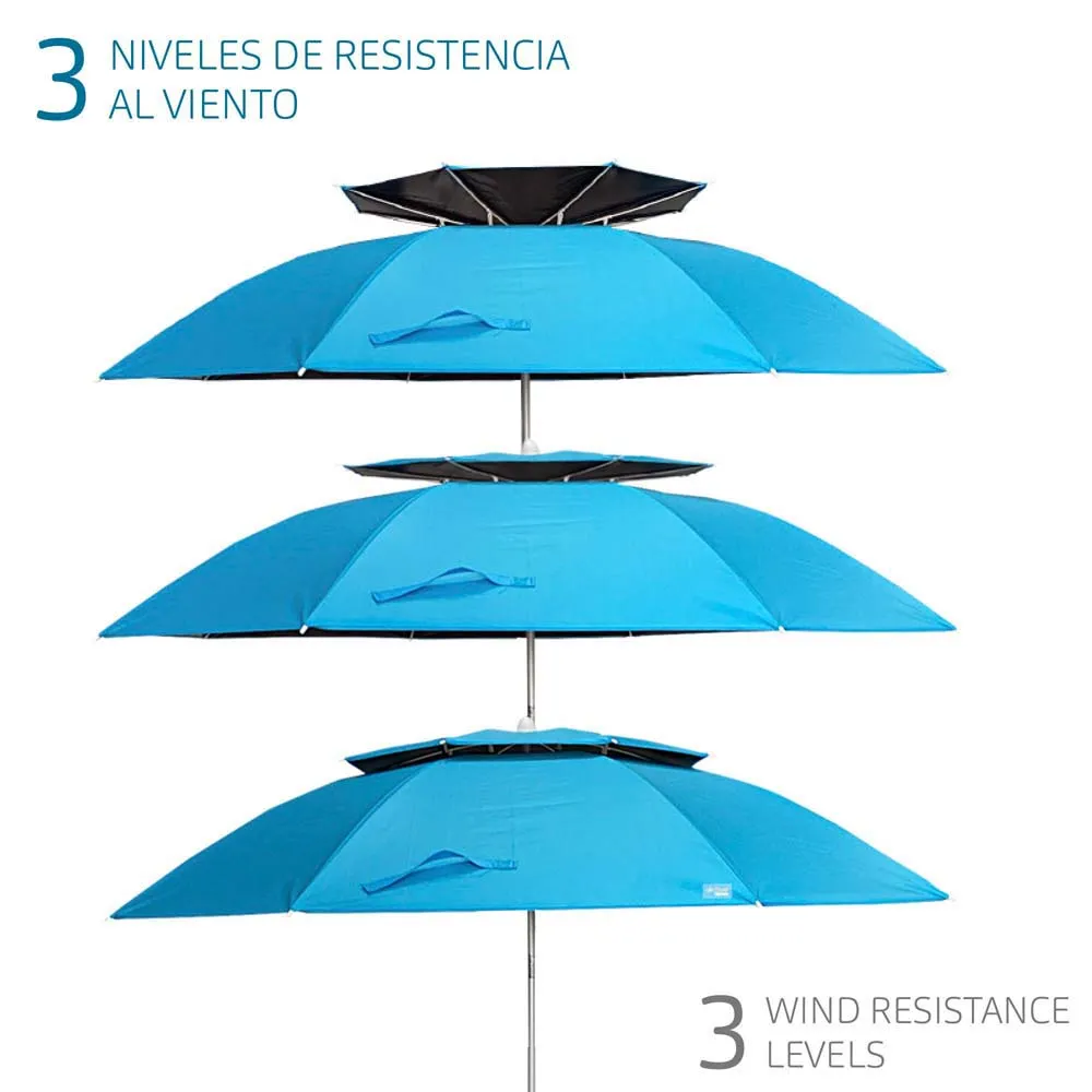 Aktive Hopfällbart Strandparasoll Med Uv50 200 Cm unisex, Blue, One Size Aktive Hopfällbart Strandparasoll Med Uv50 200 Cm unisex, Blue, One Size