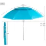 Aktive Hopfällbart Strandparasoll Med Uv50 200 Cm unisex, Blue, One Size