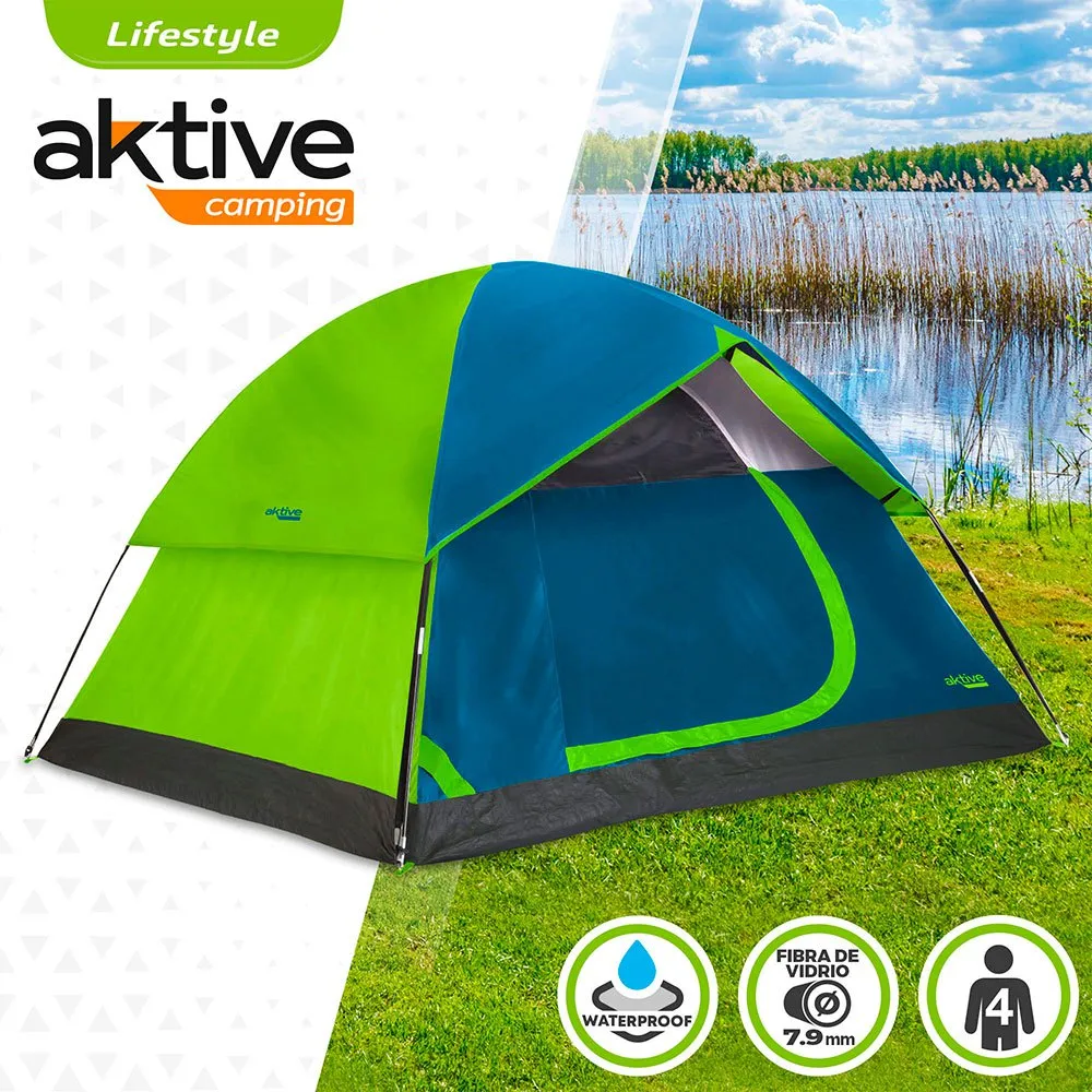 Aktive Iglu 240x210x130 Cm Tält, Blue / green, 3 Platser