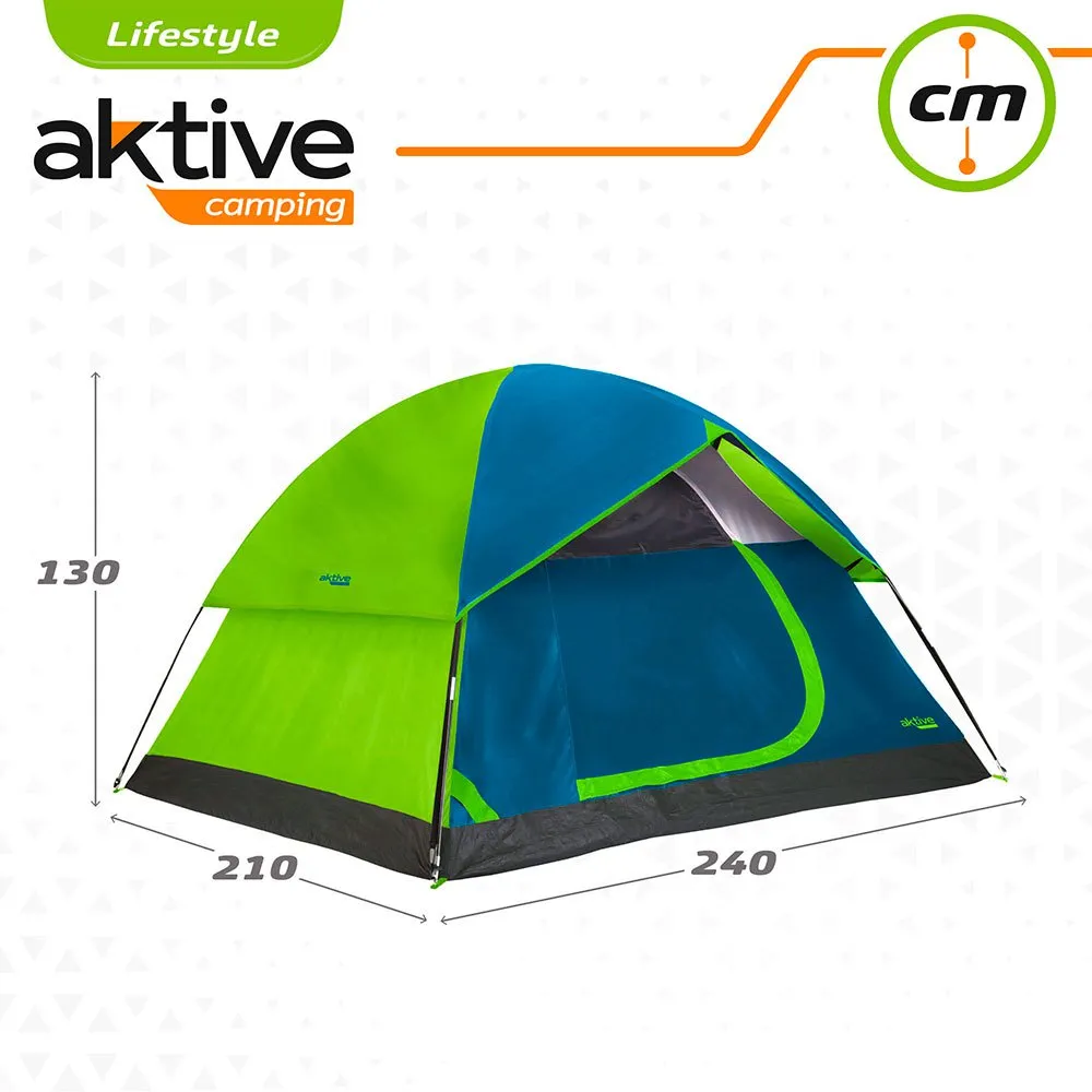 Aktive Iglu 240x210x130 Cm Tält, Blue / green, 3 Platser