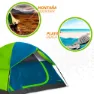 Aktive Iglu 240x210x130 Cm Tält, Blue / green, 3 Platser