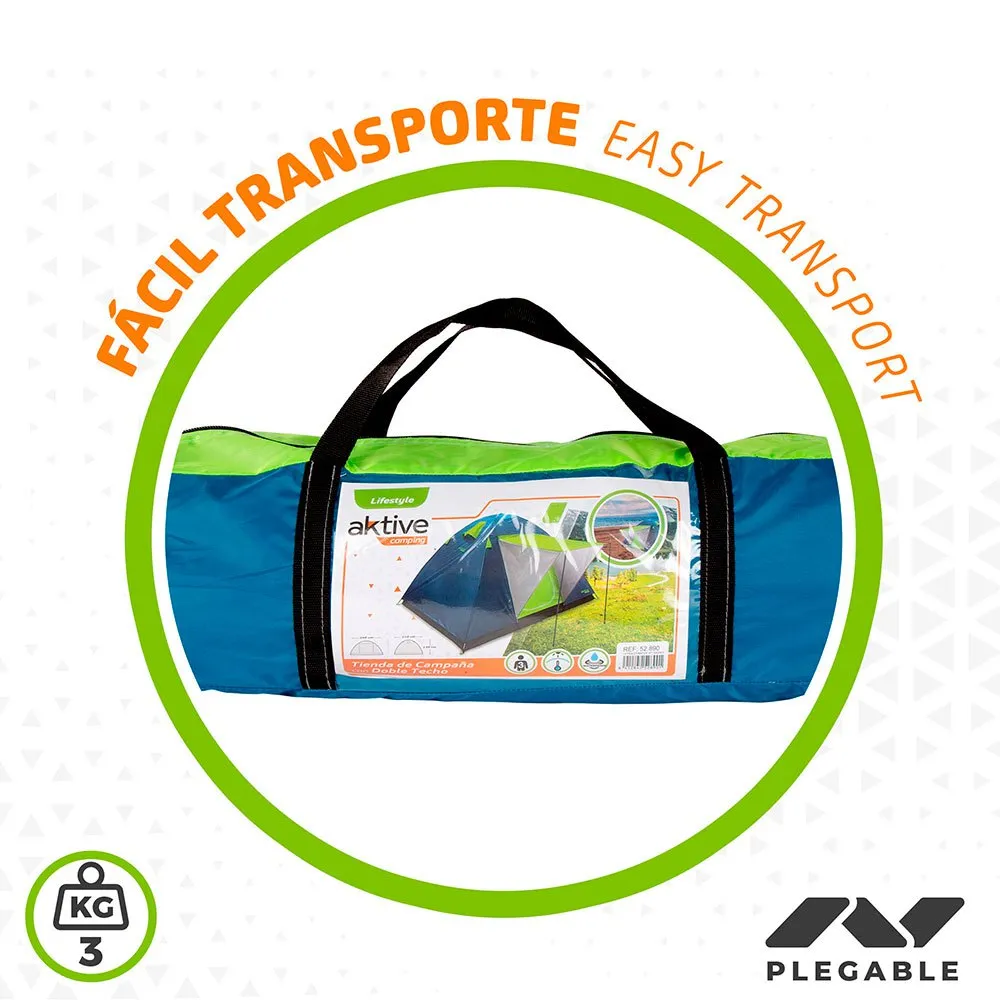 Aktive Iglu Tält, Blue / green, 4 Platser