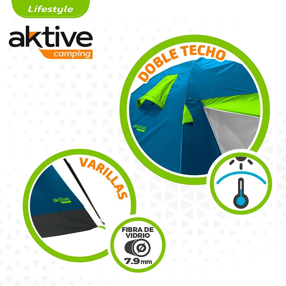 Aktive Iglu Tält, Blue / green, 4 Platser