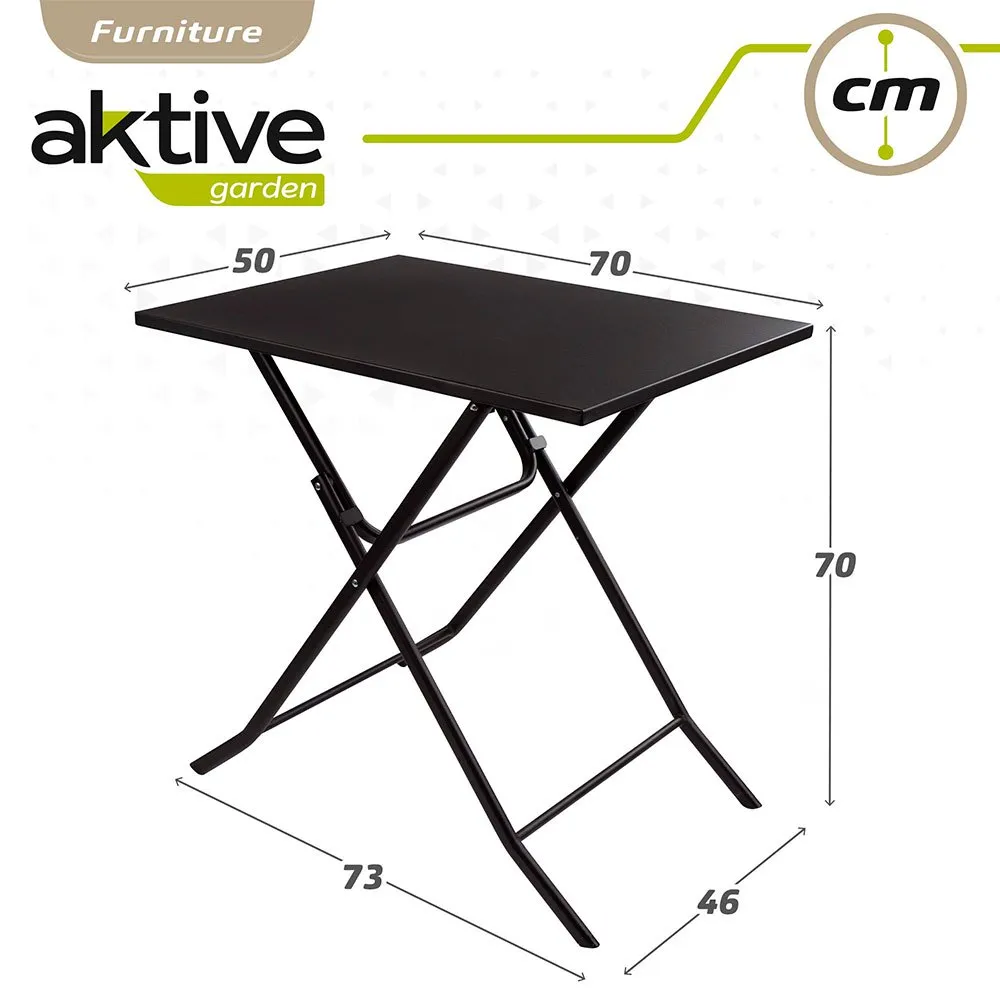 Aktive Jardin Metal 70x50x70 Cm Fällbord Refurbished unisex, Black, One Size Aktive Jardin Metal 70x50x70 Cm Fällbord Refurbished unisex, Black, One Size