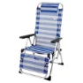 Aktive Justerbar Strandstol Med Dyna Refurbished, Blue / white, 75 x 63 x 43-114cm