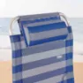 Aktive Justerbar Strandstol Med Dyna Refurbished, Blue / white, 75 x 63 x 43-114cm