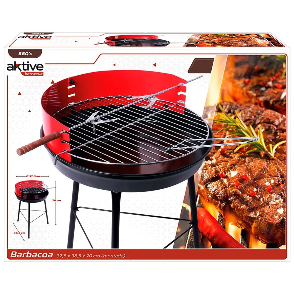 Aktive Kolgrill 42 Cm, Black / red, One Size
