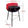 Aktive Kolgrill 42 Cm, Black / red, One Size