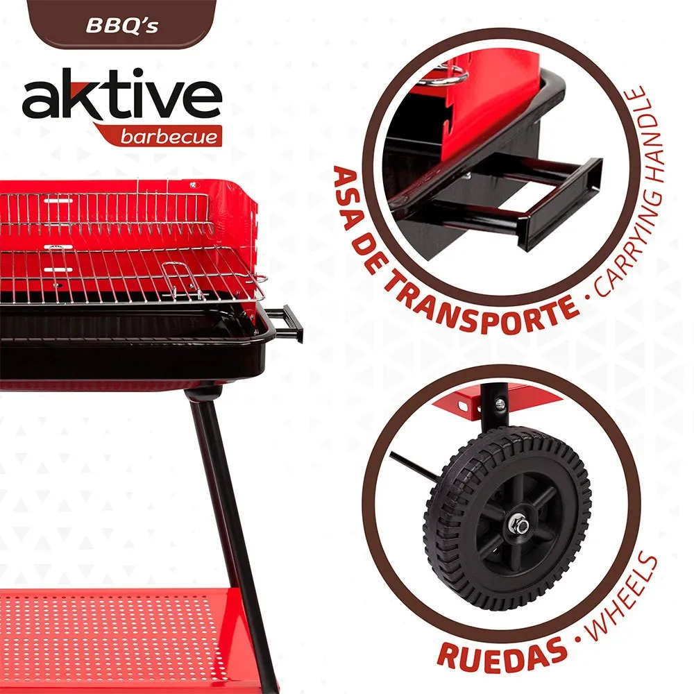 Aktive Kolgrill 66x44x85 Cm unisex, Black, One Size