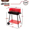 Aktive Kolgrill 66x44x85 Cm unisex, Black, One Size
