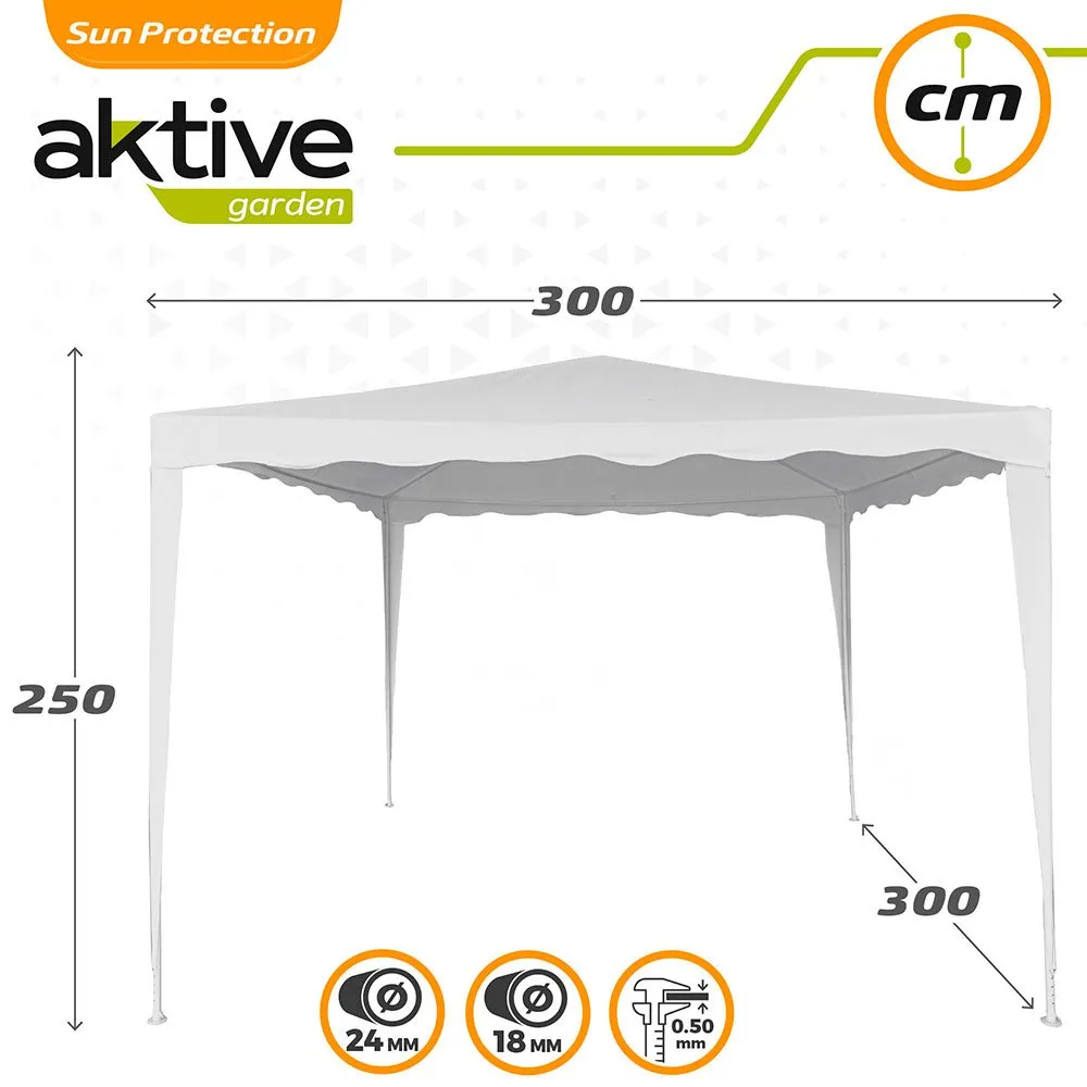 Aktive Kvadratisk Lusthus 300x300x250 Cm unisex, White, One Size Aktive Kvadratisk Lusthus 300x300x250 Cm unisex, White, One Size