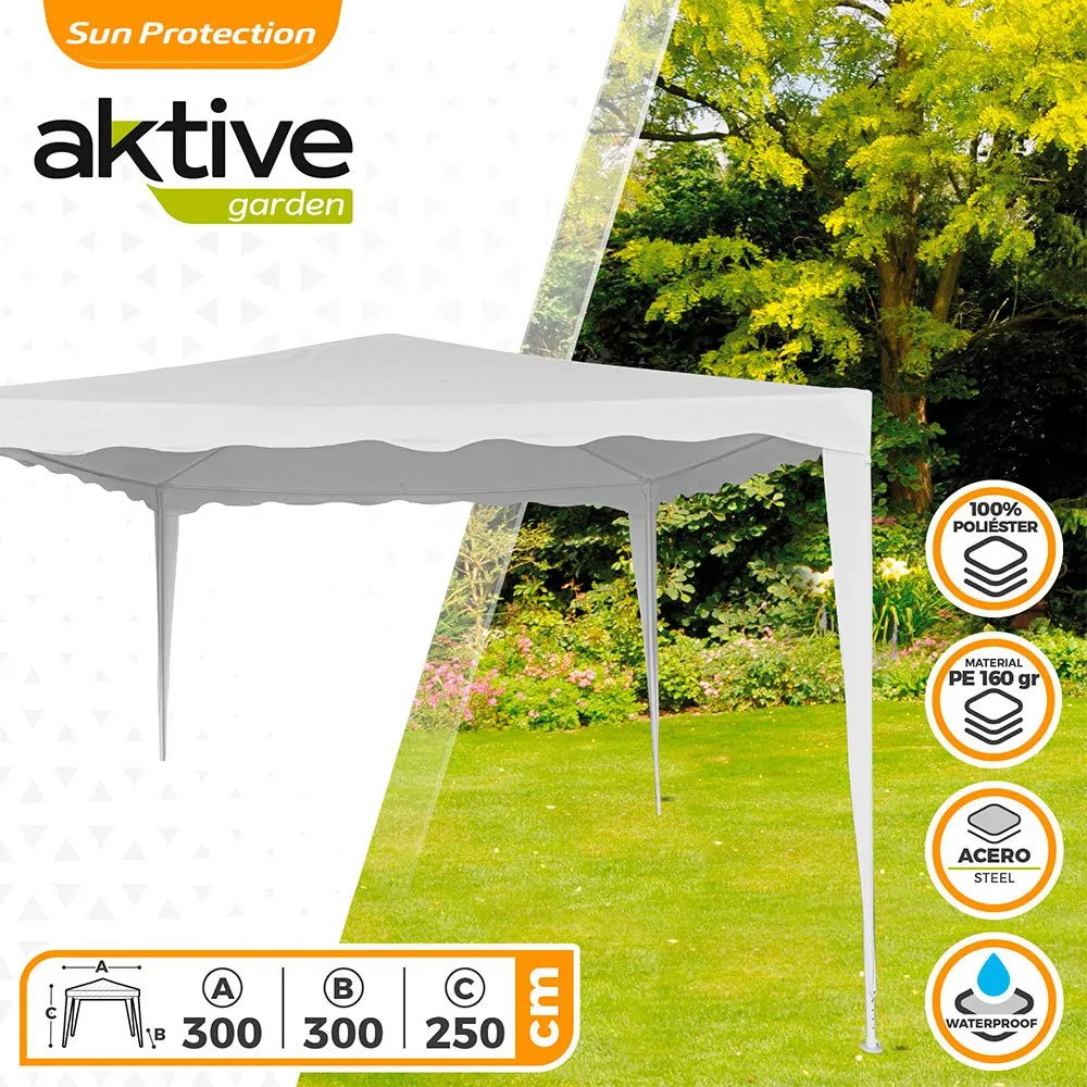 Aktive Kvadratisk Lusthus 300x300x250 Cm unisex, White, One Size Aktive Kvadratisk Lusthus 300x300x250 Cm unisex, White, One Size