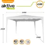 Aktive Kvadratisk Lusthus 300x300x250 Cm unisex, White, One Size