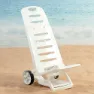 Aktive Låg Fällbar Stol I Aluminium Med Hjul unisex, White / grey, 101 x 41 x 42cm