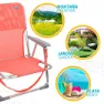 Aktive Låg Fällbar Strandstol I Aluminium unisex, Coral, One Size