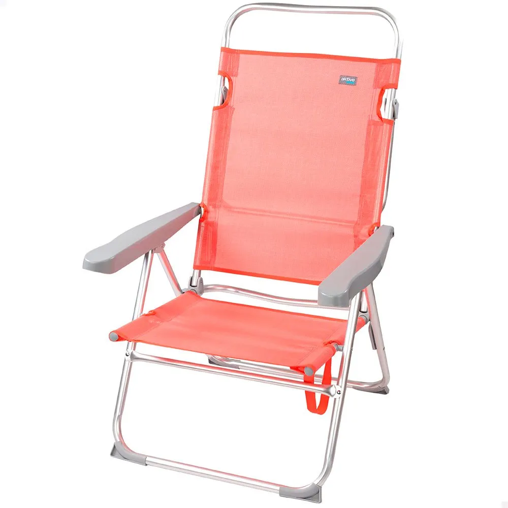 Aktive Låg Strandstol I Aluminium unisex, Coral, One Size